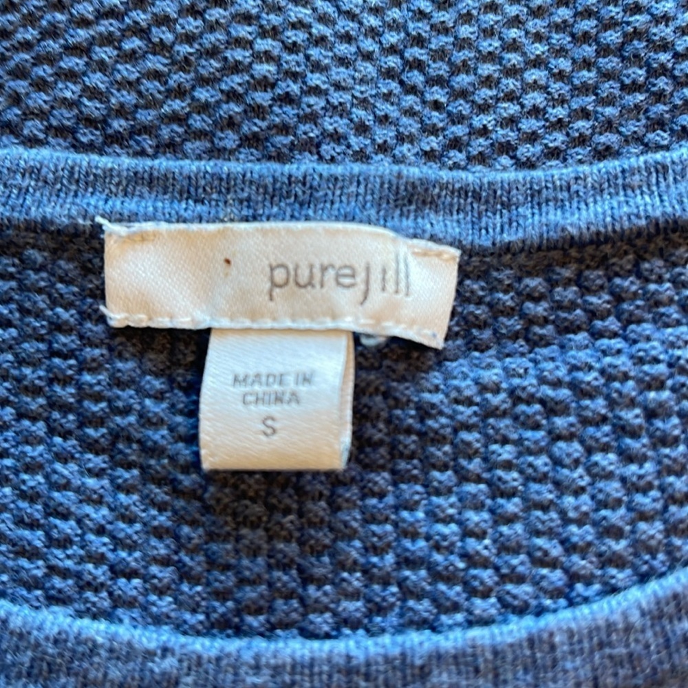 J Jill - purejill oversized scoop neck cotton cashmere blend top - size S - Picture 3 of 5